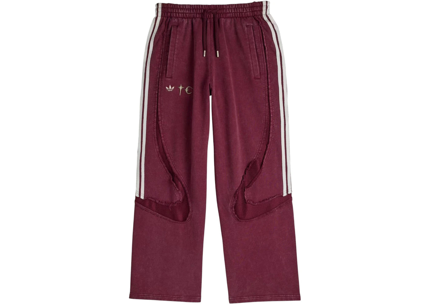 adidas x Thug Club Teamgeist Sweatpants Maroon - vue 360