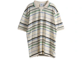 adidas x Wales Bonner Knit Polo T-shirt Washed Black - vue 360