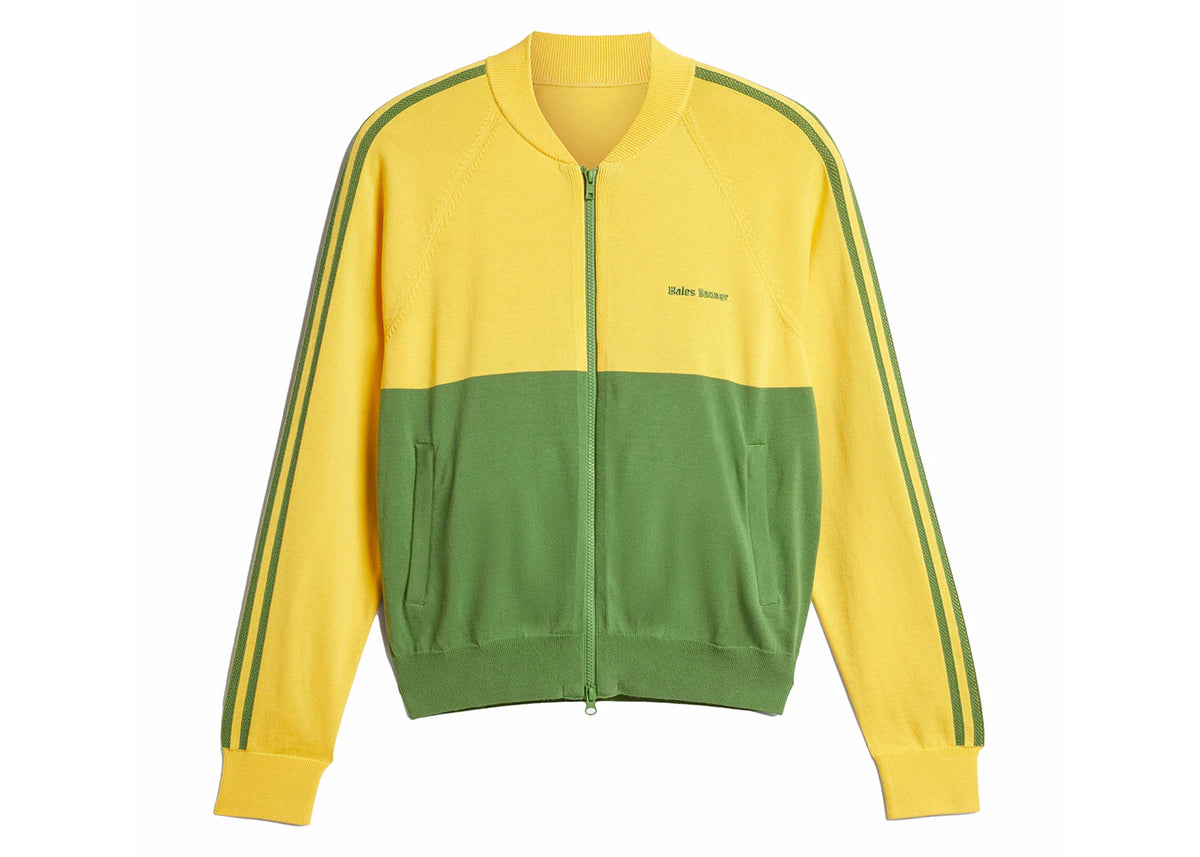 adidas x Wales Bonner Nylon Knit Track Top Bold Gold/Crew Green - vue 360