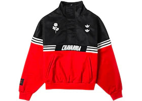 adidas x Willy Chavarria Gomez Pullover Jacket Black/Red - vue 360