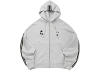 adidas x Willy Chavarria Full Zip Logo Hoodie Light Grey