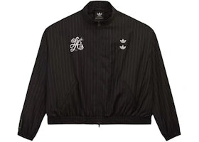 adidas x Willy Chavarria Pinstripe Track Jacket Black/White - authentic adidas apparel