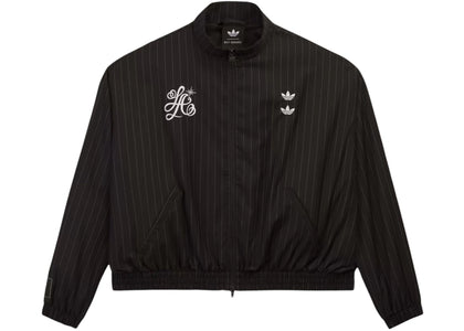 adidas x Willy Chavarria Pinstripe Track Jacket Black/White - apparel view 2