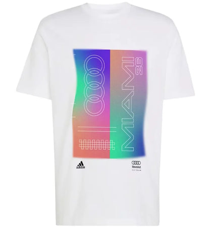 adidas x Audi Revolut F1 Team Teamgeist Graphic Tee White - authentic adidas product