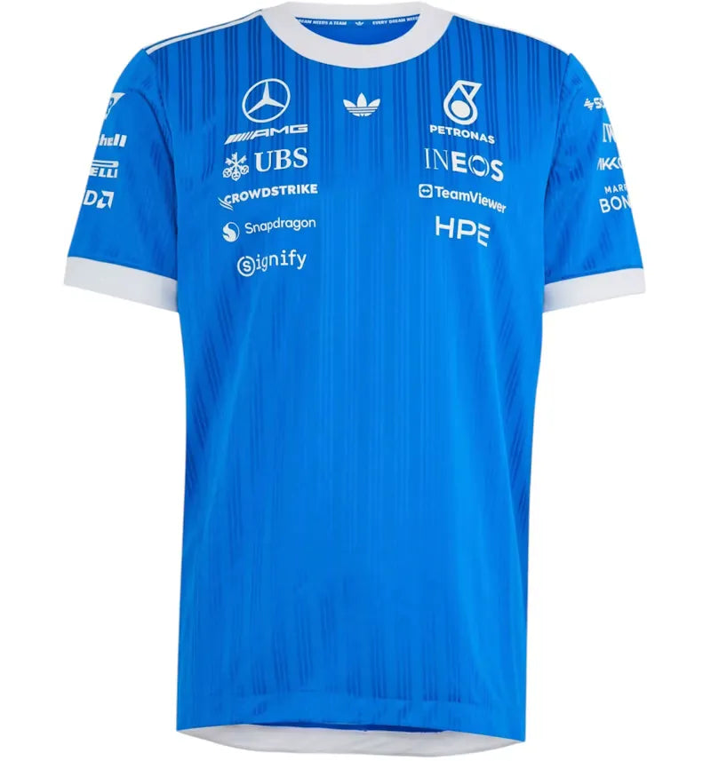 adidas x Mercedes AMG Petronas Formula 1 Team Blue Wonder Authentic Jersey Blue (Aisa Sizing) - vue 360