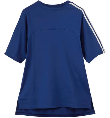 adidas Y-3 3-Stripes Short Sleeve T-Shirt Dark Blue - authentic adidas apparel