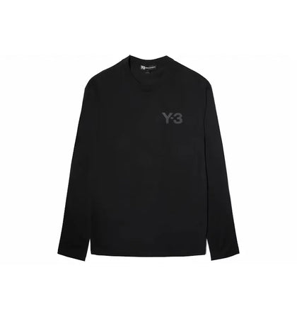 adidas Y-3 Logo Long Sleeve Tee Black - authentic adidas product