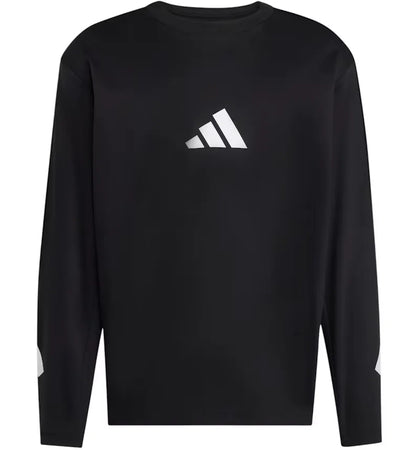 adidas Z.N.E. Long Sleeve Tee Black White - authentic adidas product