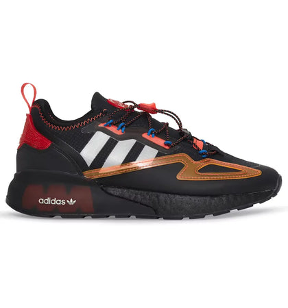 adidas ZX 2K Boost Core Black Solar Red - authentic adidas sneakers