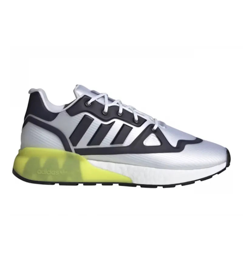 adidas ZX 2K Boost Futureshell White Acid Yellow - vue 360