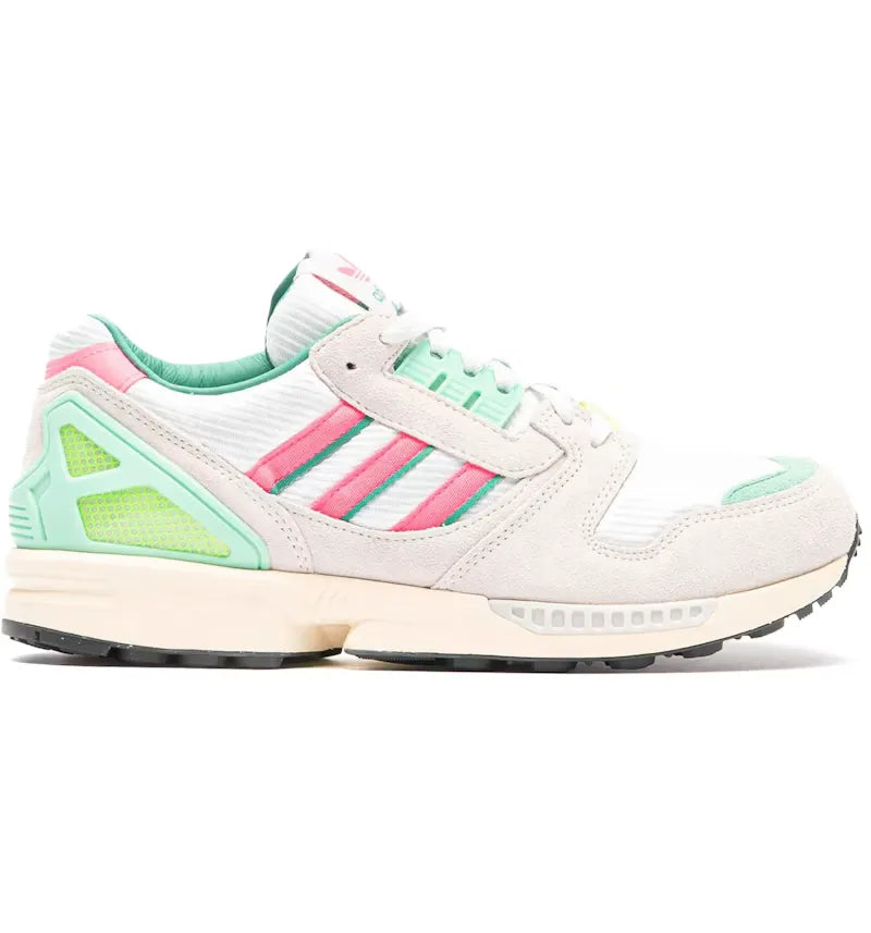 adidas ZX 8000 Made in Germany Off White Pink Court Green - vue 360