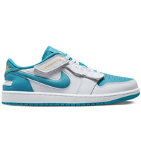 Jordan 1 Low FlyEase White Aquatone Celestial Gold
