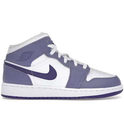 Jordan 1 Mid Dusty Amethyst White Court Purple (GS) - authentic Jordan sneakers