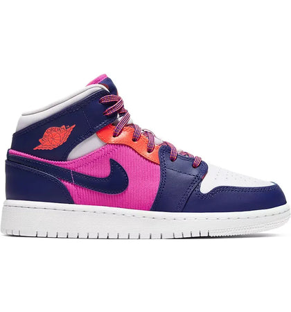 Jordan 1 Mid Fire Pink Barely Grape (GS) - authentic Jordan sneakers