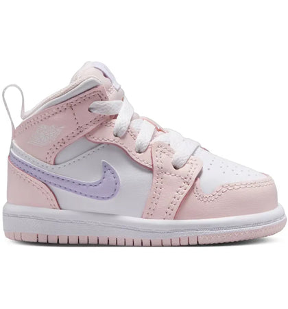 Jordan 1 Mid Pink Wash White Violet Frost (TD) - authentic Jordan sneakers
