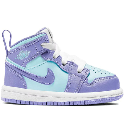 Jordan 1 Mid Purple Aqua (TD) - authentic Jordan sneakers