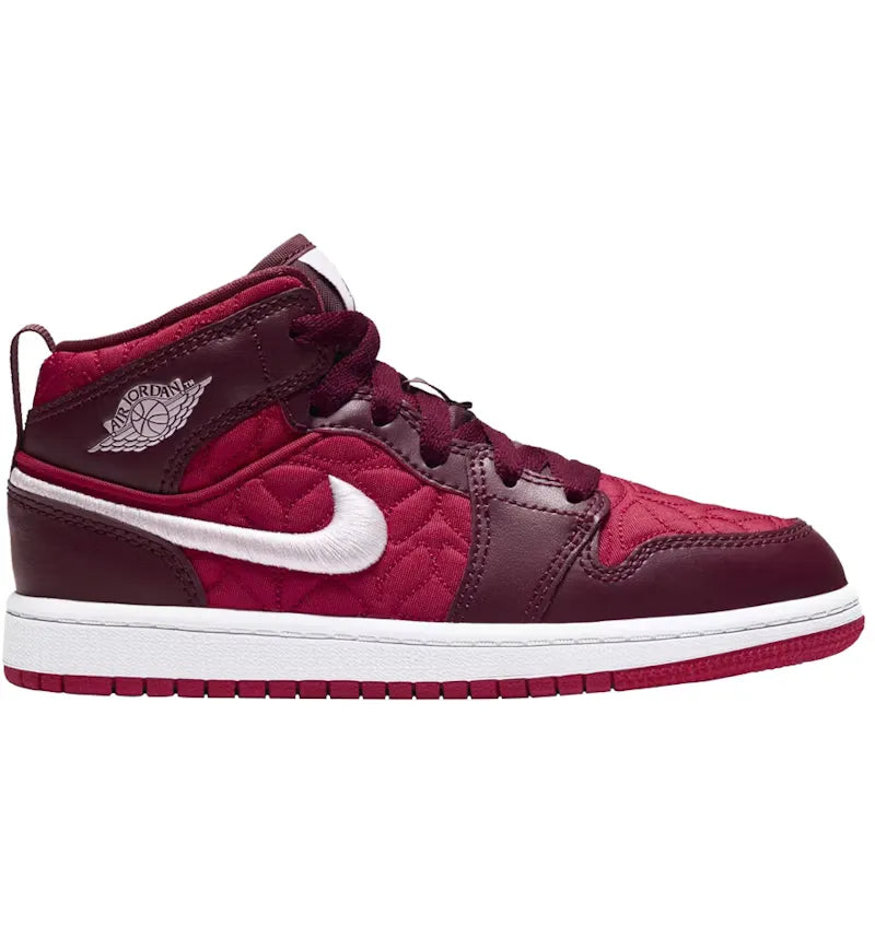 Jordan 1 Mid Red Quilt (PS) - vue 360