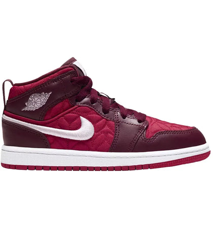 Jordan 1 Mid Red Quilt (PS) - authentic Jordan sneakers