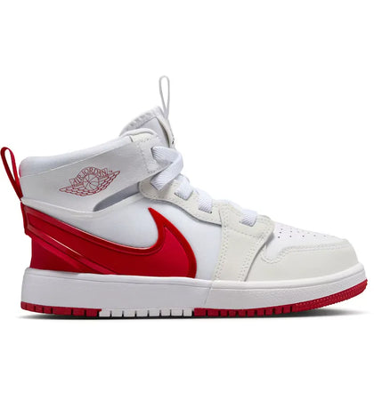 Jordan 1 Mid RM EasyOn White Black University Red (PS) - authentic Jordan sneakers