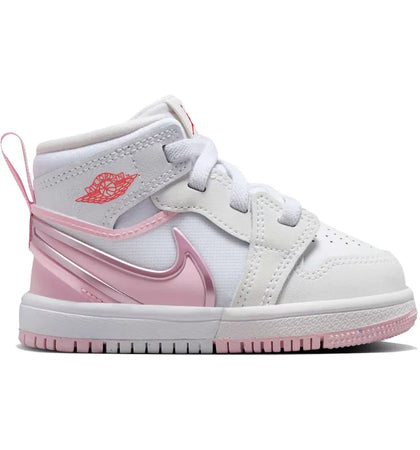 Jordan 1 Mid RM EasyOn White Fire Red Pink Foam (TD) - authentic Jordan sneakers
