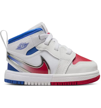 Jordan 1 Mid RM EasyOn White Racer Blue Siren Red (TD) - authentic Jordan sneakers