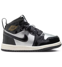 Jordan 1 Mid SE Black Metallic Silver Sail Metallic Gold (TD)
