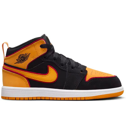 Jordan 1 Mid SE Black Vivid Orange (PS) - authentic Jordan sneakers