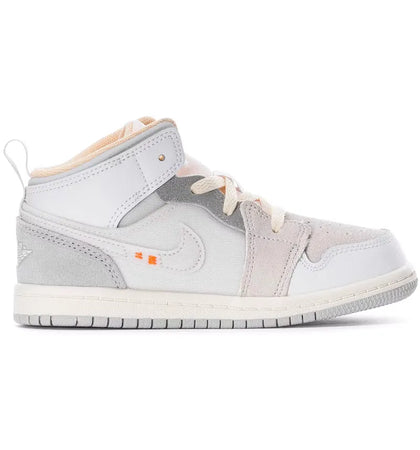 Jordan 1 Mid SE Craft Craft Inside Out White Grey (TD) - authentic Jordan sneakers