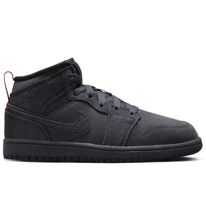 Jordan 1 Mid SE Craft Dark Smoke Grey Varsity Red Black (PS) - authentic Jordan sneakers