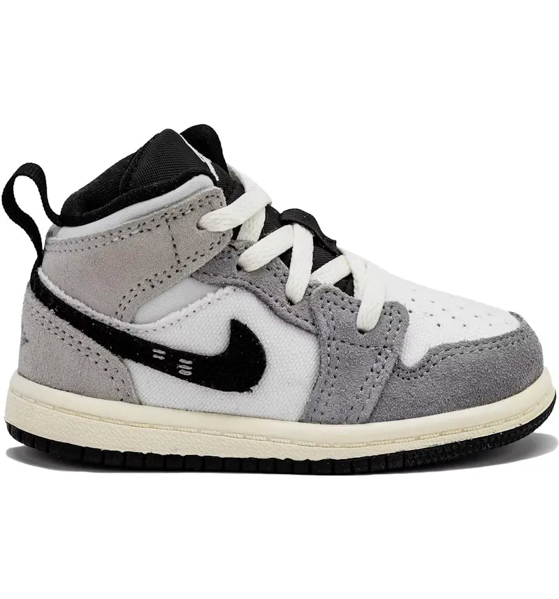 Jordan 1 Mid SE Craft White Cement Grey Black (TD) - vue 360