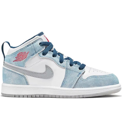 Jordan 1 Mid SE French Blue Light Steel (PS) - authentic Jordan sneakers