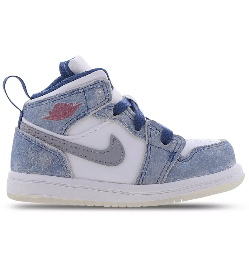 Jordan 1 Mid SE French Blue Light Steel (TD) - vue 360