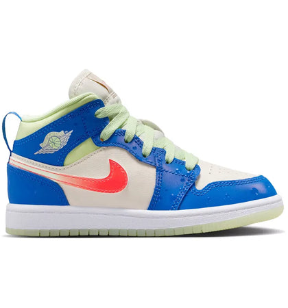 Jordan 1 Mid SE Game Royal Barely Volt Infrared (PS) - authentic Jordan sneakers