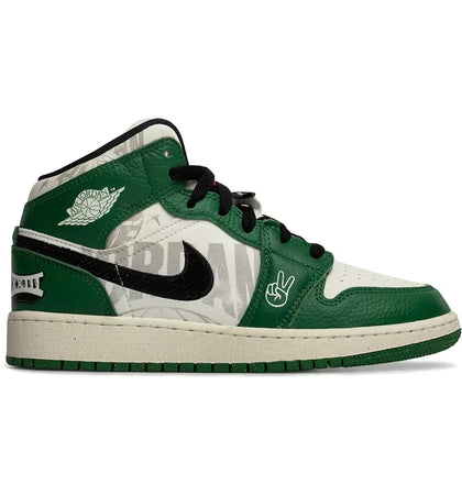 Jordan 1 Mid SE Overbranded (GS) - authentic Jordan sneakers