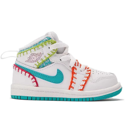 Jordan 1 Mid SE Washed Teal Rush Pink (TD) - authentic Jordan sneakers