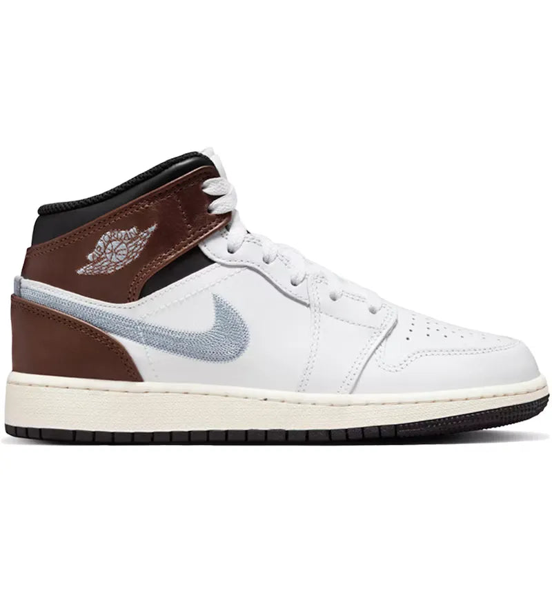 Jordan 1 Mid SE White Brown Blue Grey (GS) - vue 360