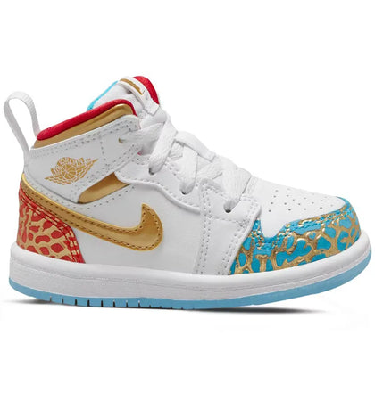 Jordan 1 Mid Sneaker School NC to Chi (TD) - authentic Jordan sneakers