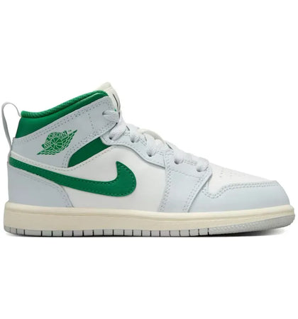 Jordan 1 Mid Summit White Pure Platinum Sail Pine Green (PS) - authentic Jordan sneakers