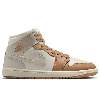 Jordan 1 Mid Tan Toe (Women's) - authentic Jordan sneakers