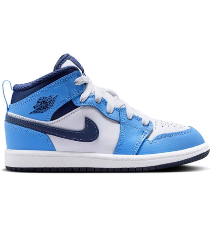 Jordan 1 Mid University Blue Midnight Navy (PS) - authentic Jordan sneakers