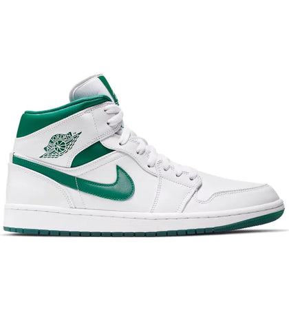 Jordan 1 Mid White Mystic Green - authentic Jordan sneakers