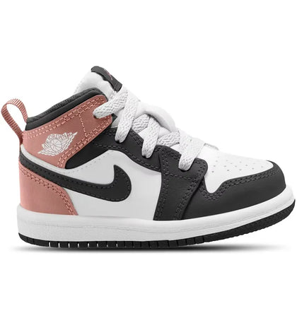 Jordan 1 Mid White Rust Pink Black (TD) - authentic Jordan sneakers