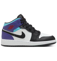 Jordan 1 Mid White True Red Aquamarine Black (GS)