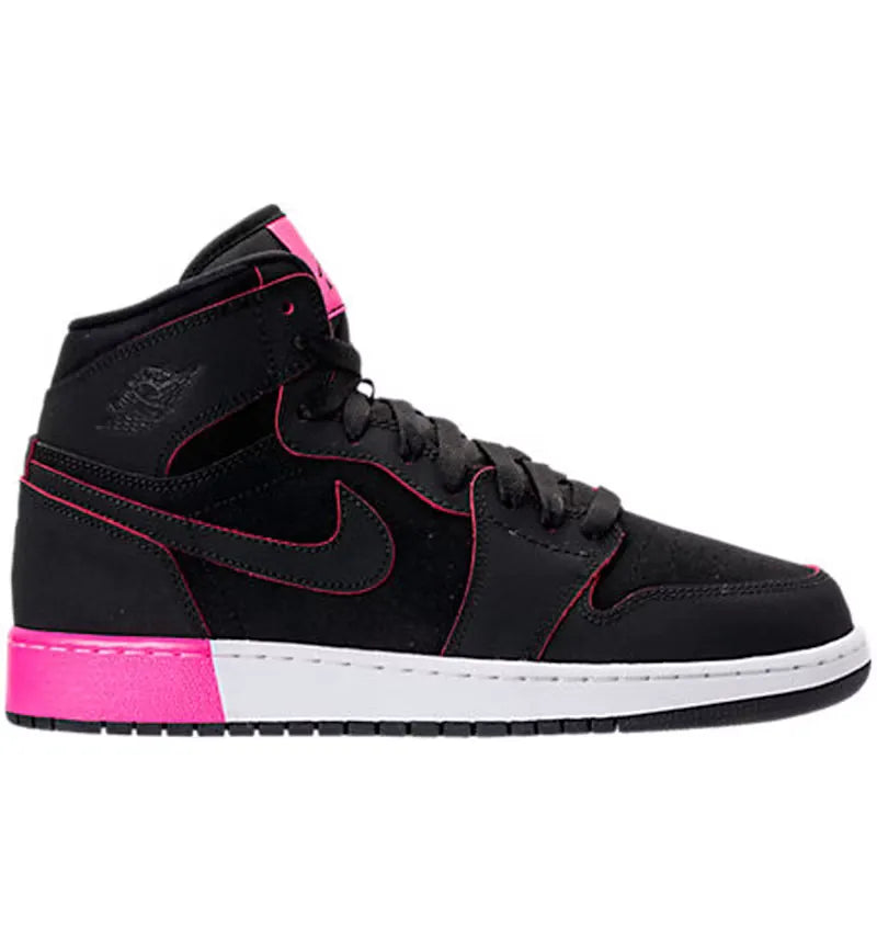 Jordan 1 Retro High Black Hyper Pink White (GS) - vue 360