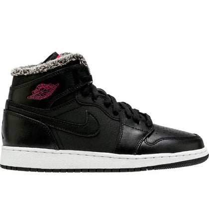 Jordan 1 Retro High Fleece Black Pink (GS) - authentic Jordan sneakers