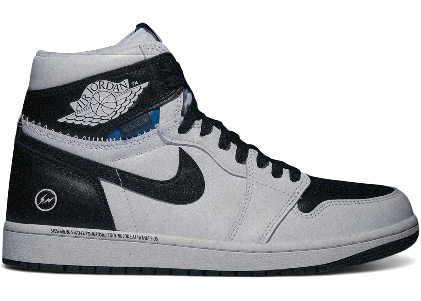 Jordan 1 Retro High OG SP Fragment x Union LA White Black - vue 360