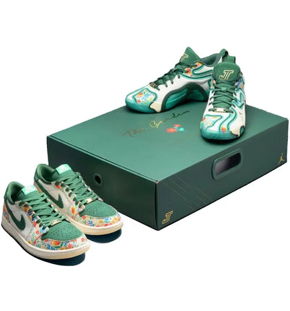 Jordan 1 Retro Low OG & Jordan Tatum 3 Jayson Tatum Welcome to the Garden Pack - authentic Jordan sneakers