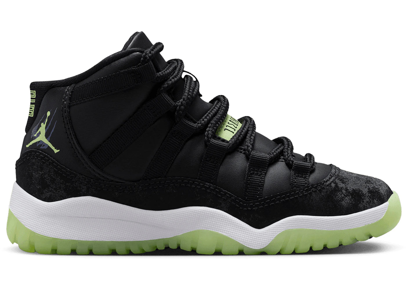 Jordan 11 Retro Black Barely Volt (PS) - vue 360