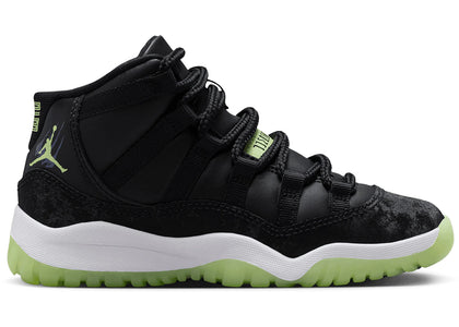 Jordan 11 Retro Black Barely Volt (PS) - authentic Jordan sneakers