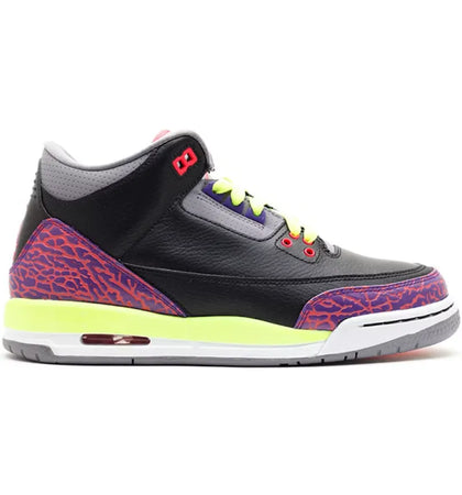 Jordan 3 Retro Black Atomic Red Volt (GS) - authentic Jordan sneakers
